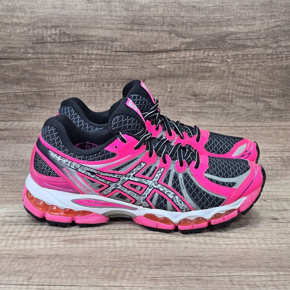 Asics Gel Nimbus 15 Women's Sz Pink Black Gray Reflective
